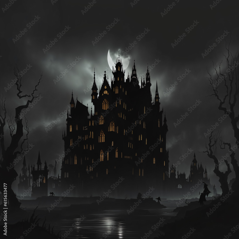 Naklejka premium castle in the night