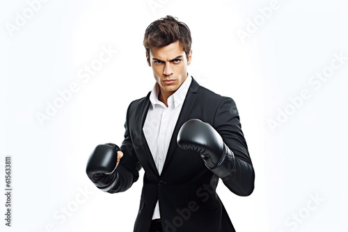 Illustration of young male with boxing gloves © Kalim