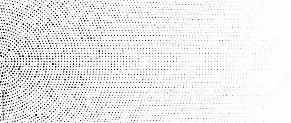 Halftone concentric dot lines background. Spotted and dotted half ...