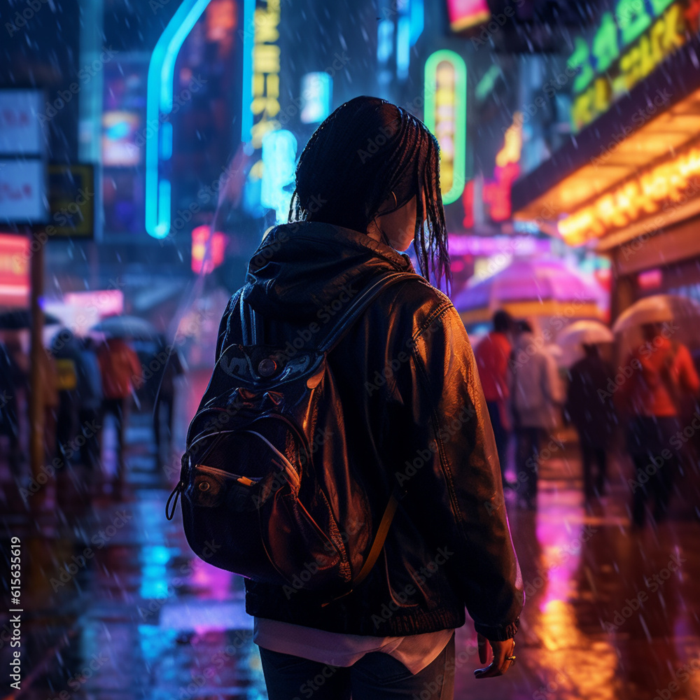 person in the night, people in the city person in the night, people in the city