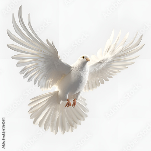 white dove flying