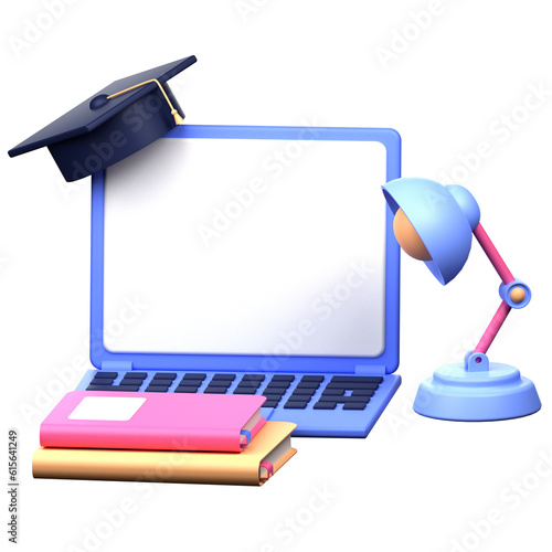 Online Learning 3D Illustration