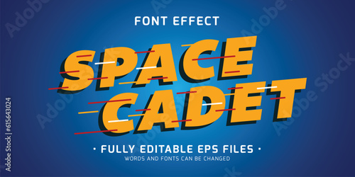 space cadet vector font effect
