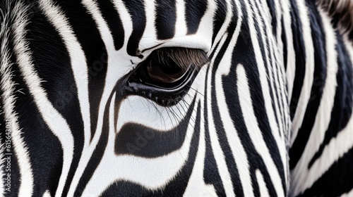 close-up of the mesmerizing pattern of a zebra s stripes  detailed and realistic  generative ai