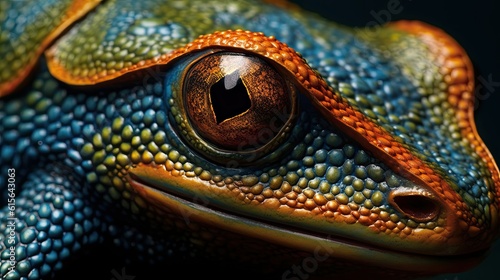 close-up of the unique pattern on a frog s skin  detailed and realistic  generative ai