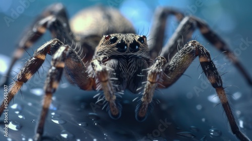 a close-up of a spider, detailed and realistic, generative ai © Perfect PNG