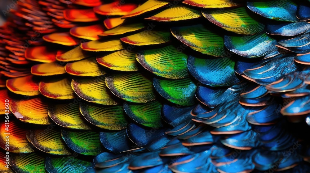 close-up of the vibrant scales of a fish, detailed and realistic, generative ai close-up of the vibrant scales of a fish, detailed and realistic, generative ai