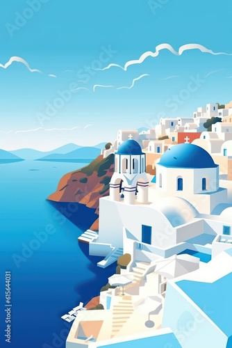 Greece island santorini background