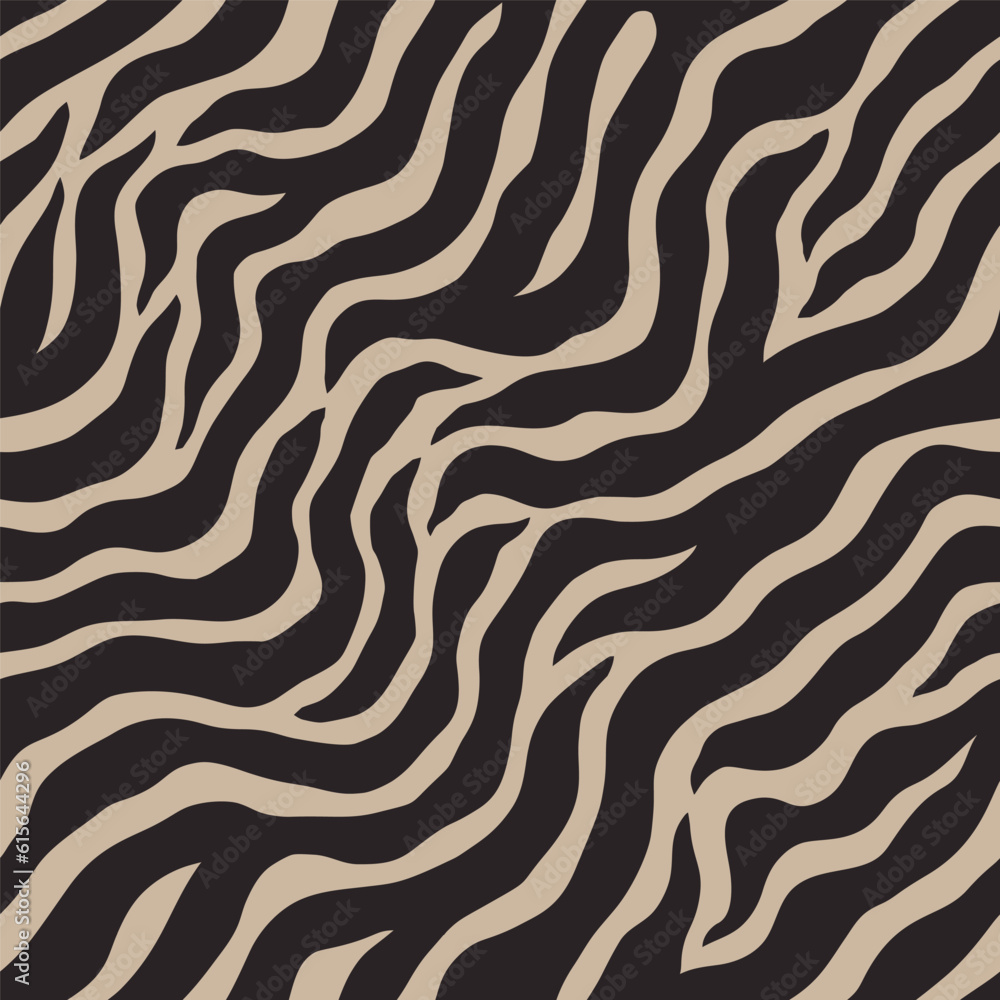 Modern Zebra Stripes Seamless Pattern. Abstract Animal Skin Print in Contemporary Style. Vector Stripes Background Modern Zebra Stripes Seamless Pattern. Abstract Animal Skin Print in Contemporary Style. Vector Stripes Background