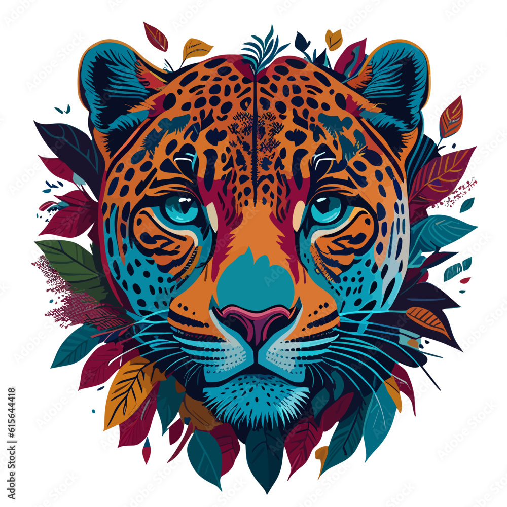 Panther Face Vector Illustration Exuding Power and Elegance Panther Face Vector Illustration Exuding Power and Elegance