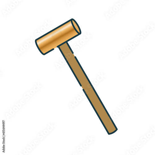 シンプルなイラスト_銅ハンマー