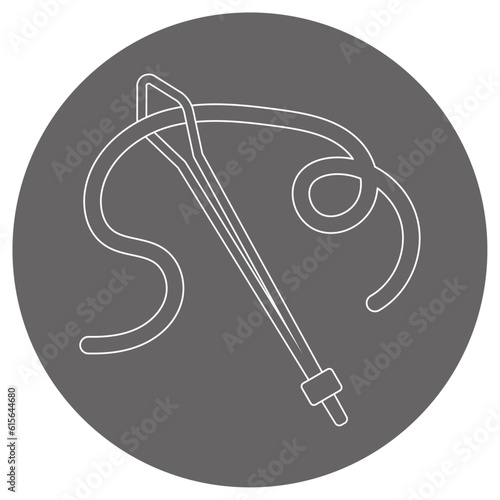 モノクロのイラストマーク_紐通し