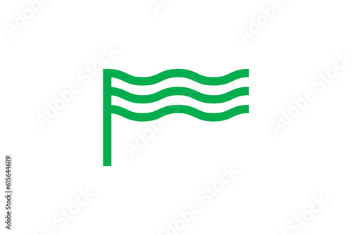 Flag Sign logo design template 