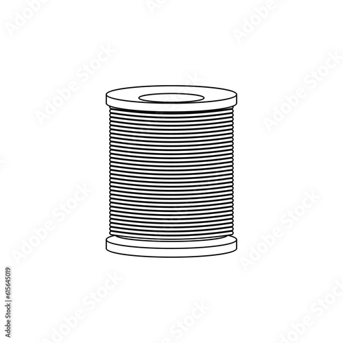 モノクロのイラスト_ミシン糸