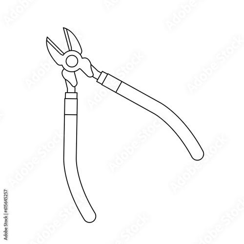 モノクロのイラスト_ニッパー