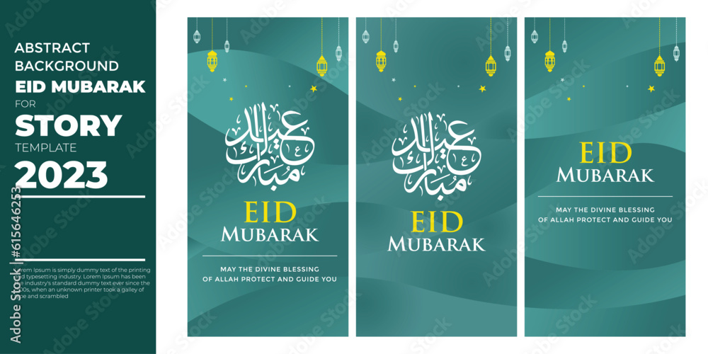 Eid Mubarak Abstract Background Story template