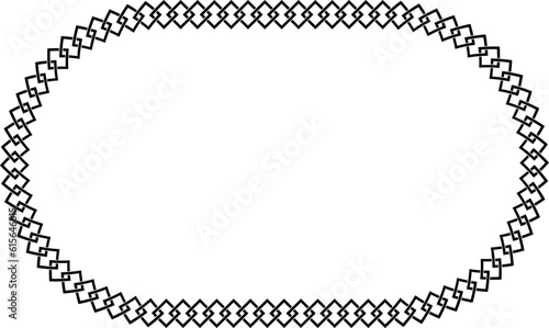 black white simple ellipse frame