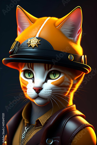 orange cat, generative ai