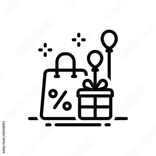 Black line icon for sale 