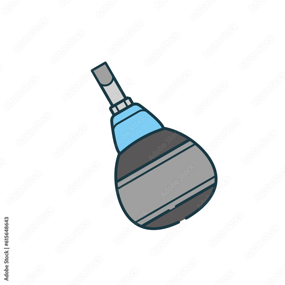 シンプルなイラスト_スタビーマイナスドライバー シンプルなイラスト_スタビーマイナスドライバー