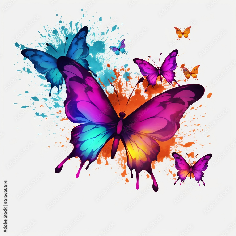 colorful butterflies