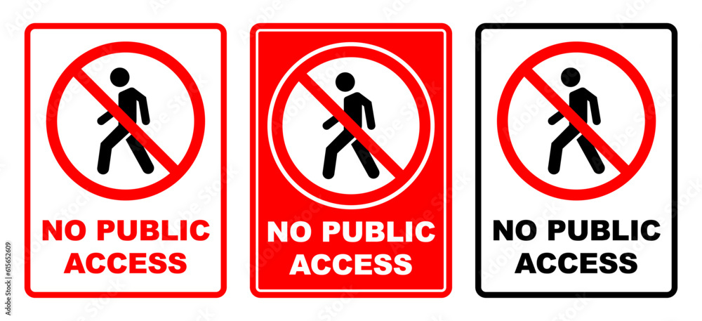 no public access area prohibited safety sign printable prohibition symbol set silhouette icon design no public access area prohibited safety sign printable prohibition symbol set silhouette icon design
