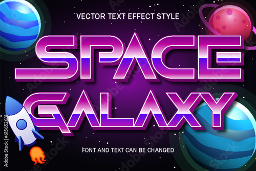 space galaxy planet typography lettering editable text effect font style template design background