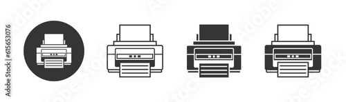 Set printer icon vector in white background