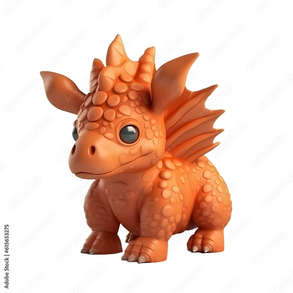 Cute lovely small dinosaur 3d rendering. Cute lovely small dinosaur 3d rendering.