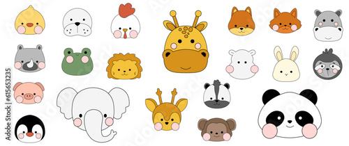 Cute Playful Animal Head 1