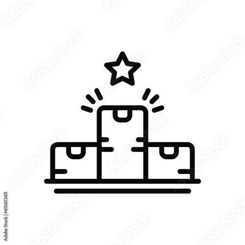 Black line icon for quantity 