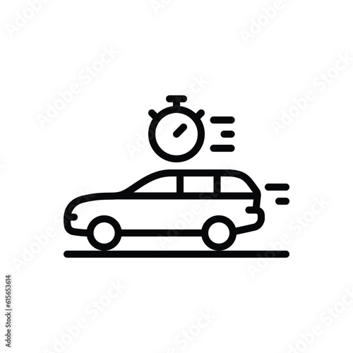 Black line icon for rapidly 