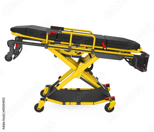 Ambulance Stretcher Trolley Isolated