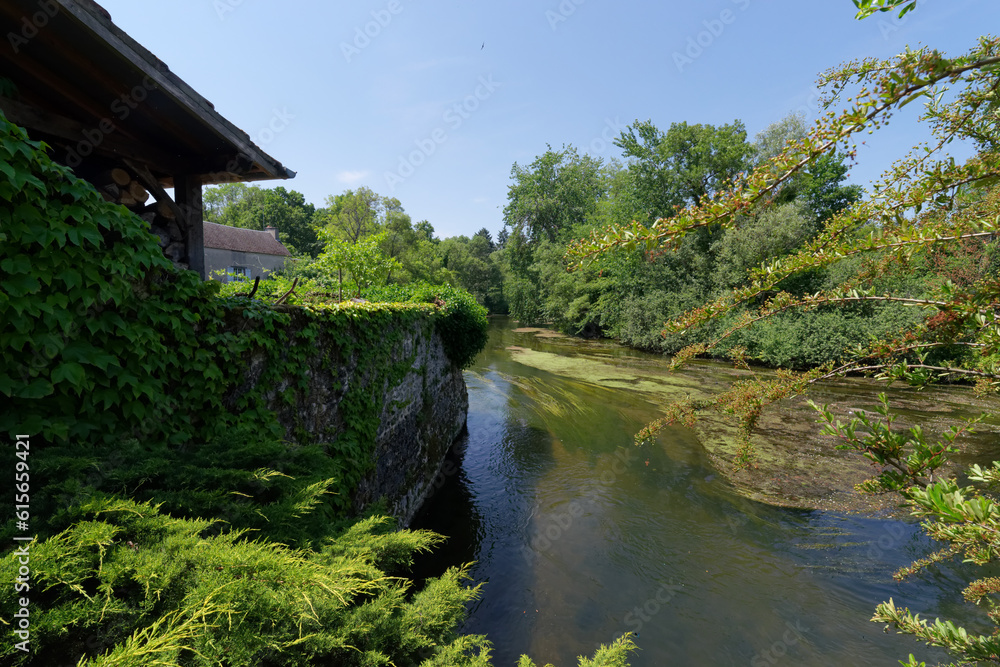 Loiret river in Saint-Hilaire-Saint-Mesmin village.	