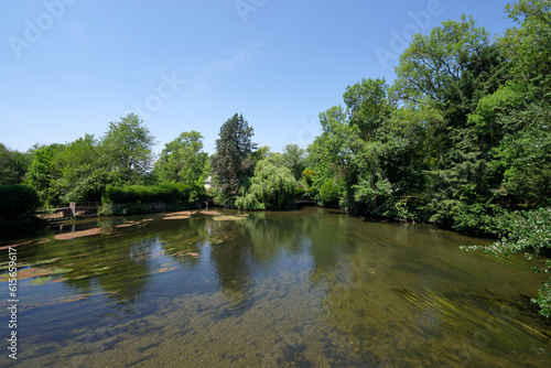 Loiret river in Saint-Hilaire-Saint-Mesmin village. 