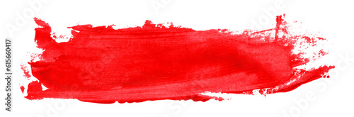Shiny red brush watercolor painting isolated on transparent background. watercolor png