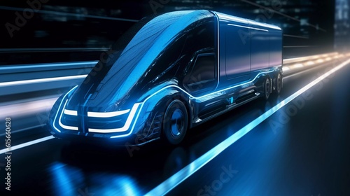 Advanced transportation technology - digital logistics  AI  network  truck