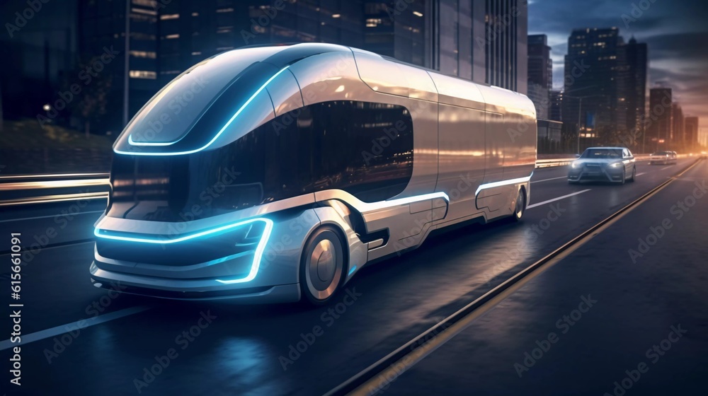Advanced transportation technology - digital logistics, AI, network, truck Advanced transportation technology - digital logistics, AI, network, truck