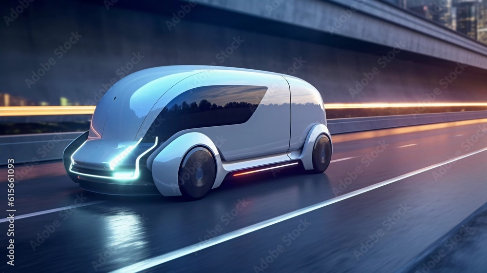 Advanced transportation technology - digital logistics, AI, network, truck