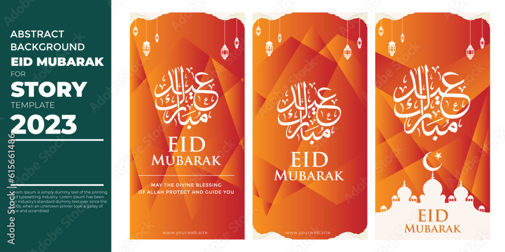 Eid Mubarak Abstract Background Story template Eid Mubarak Abstract Background Story template