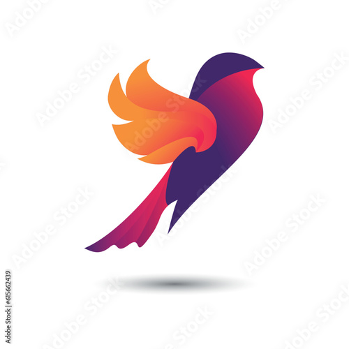 colorful bird logo design