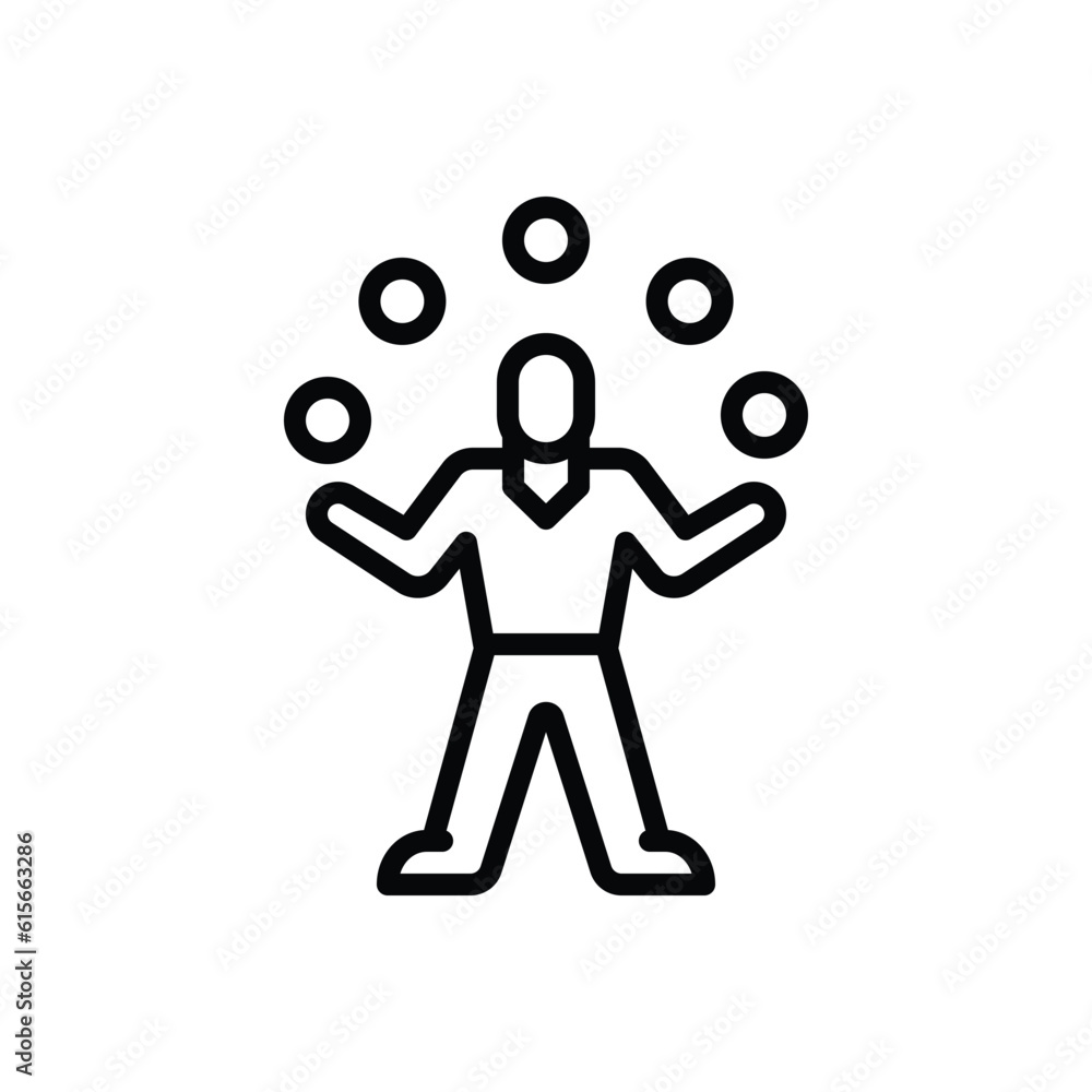 Fototapeta premium Black line icon for practices 