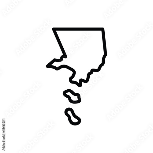 Black line icon for los california 