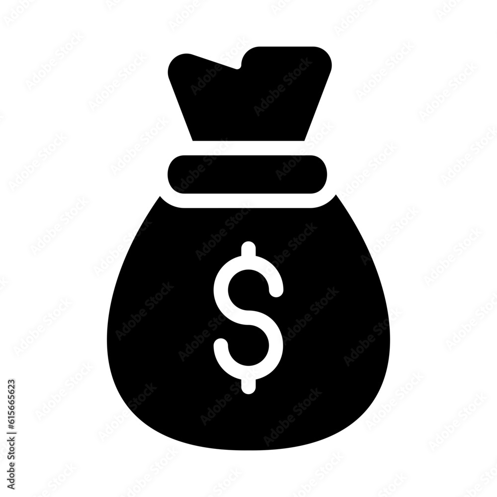 money bag glyph icon money bag glyph icon