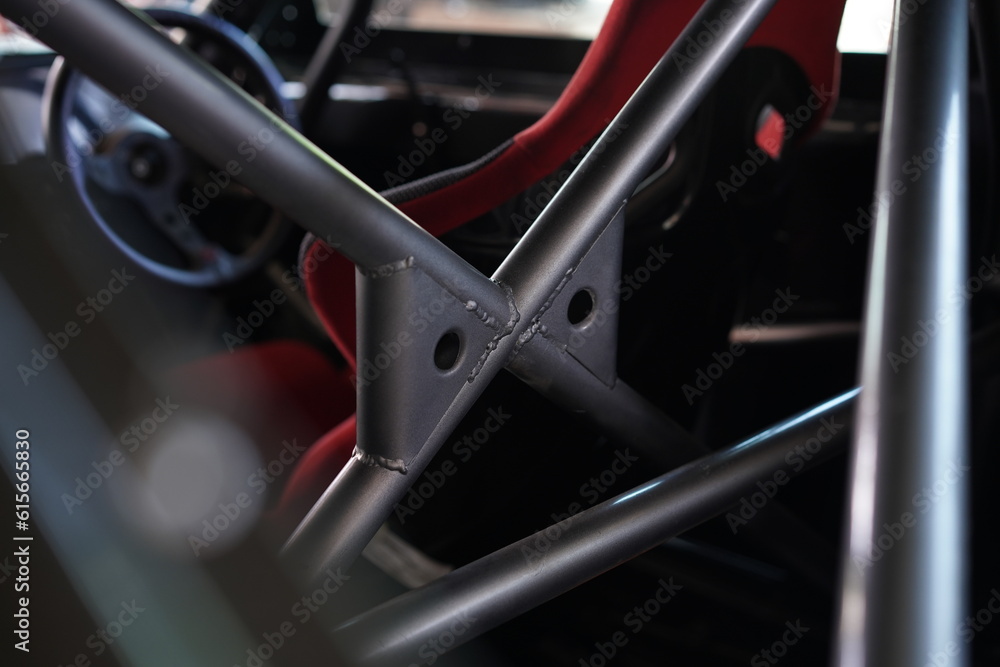 Race car's roll cage design and detail Stock Photo Adobe Stock