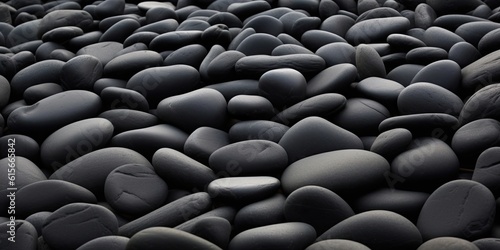 Black Pebbles Texture - AI Generated