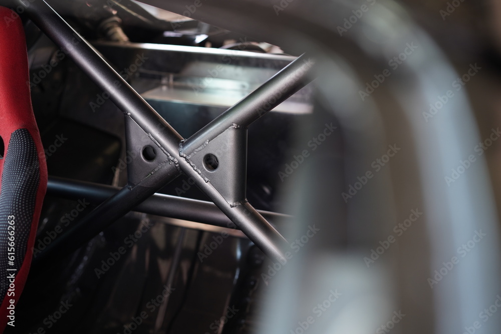 Race car's roll cage design and detail Stock Photo Adobe Stock