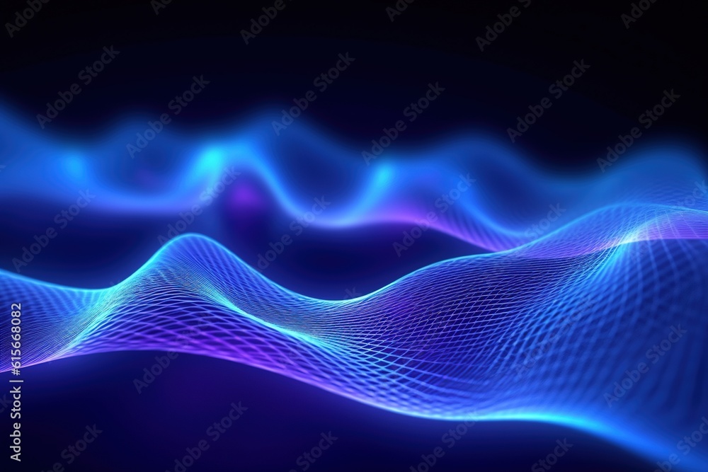 abstract futuristic background with pink blue glowing neon moving high speed wave lines and bokeh lights. Data transfer concept Fantastic wallpaper, Ai Generative abstract futuristic background with pink blue glowing neon moving high speed wave lines and bokeh lights. Data transfer concept Fantastic wallpaper, Ai Generative