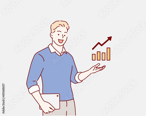 Elegant hand global charts. Hand drawn style vector design illustrations.