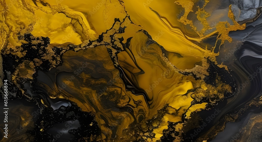 Obraz premium Gold and black marble texture